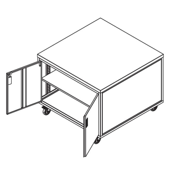 Stainless Steel Cabinet Working Tabletop with Swing Doors _2_.jpg