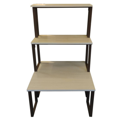 Set of 4 Brown and Wood Rectangular Stacking Display Tables  _1_.jpg
